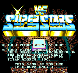 WWF Superstars (Europe) Title Screen